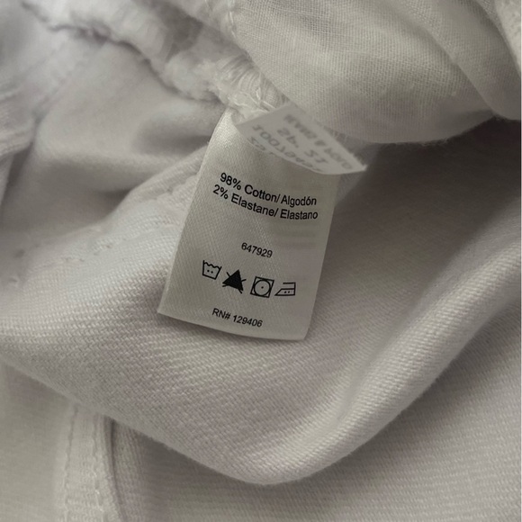 Venus White Distressed Denim Shorts Size 12 - Picture 5 of 6